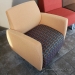 Krug Orange Lobby Reception Armchair w/ Pattern Seat